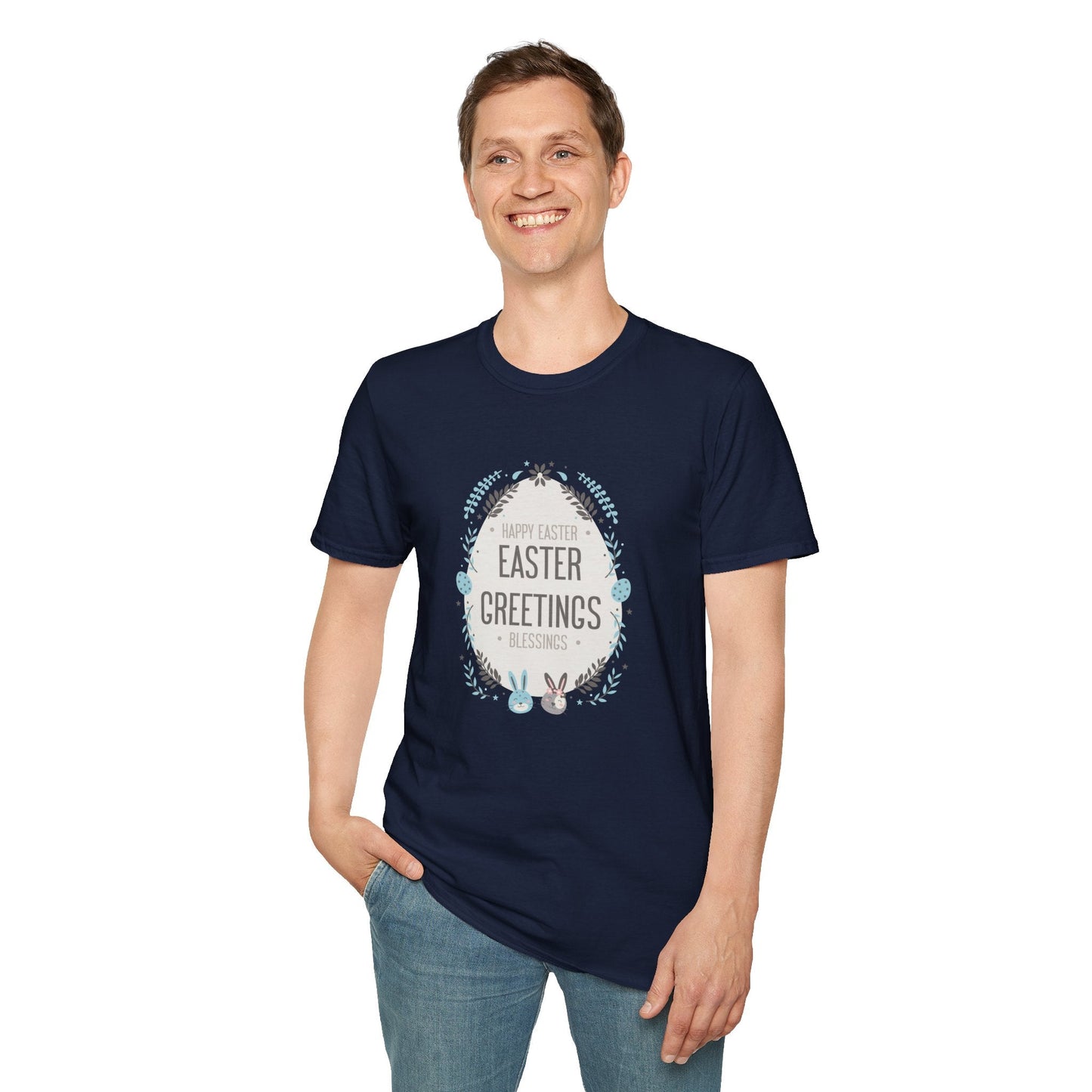 Gildan Easter Unisex Softstyle 64000 T Shirt With Easter Print Design Short Sleeve Tee Edition