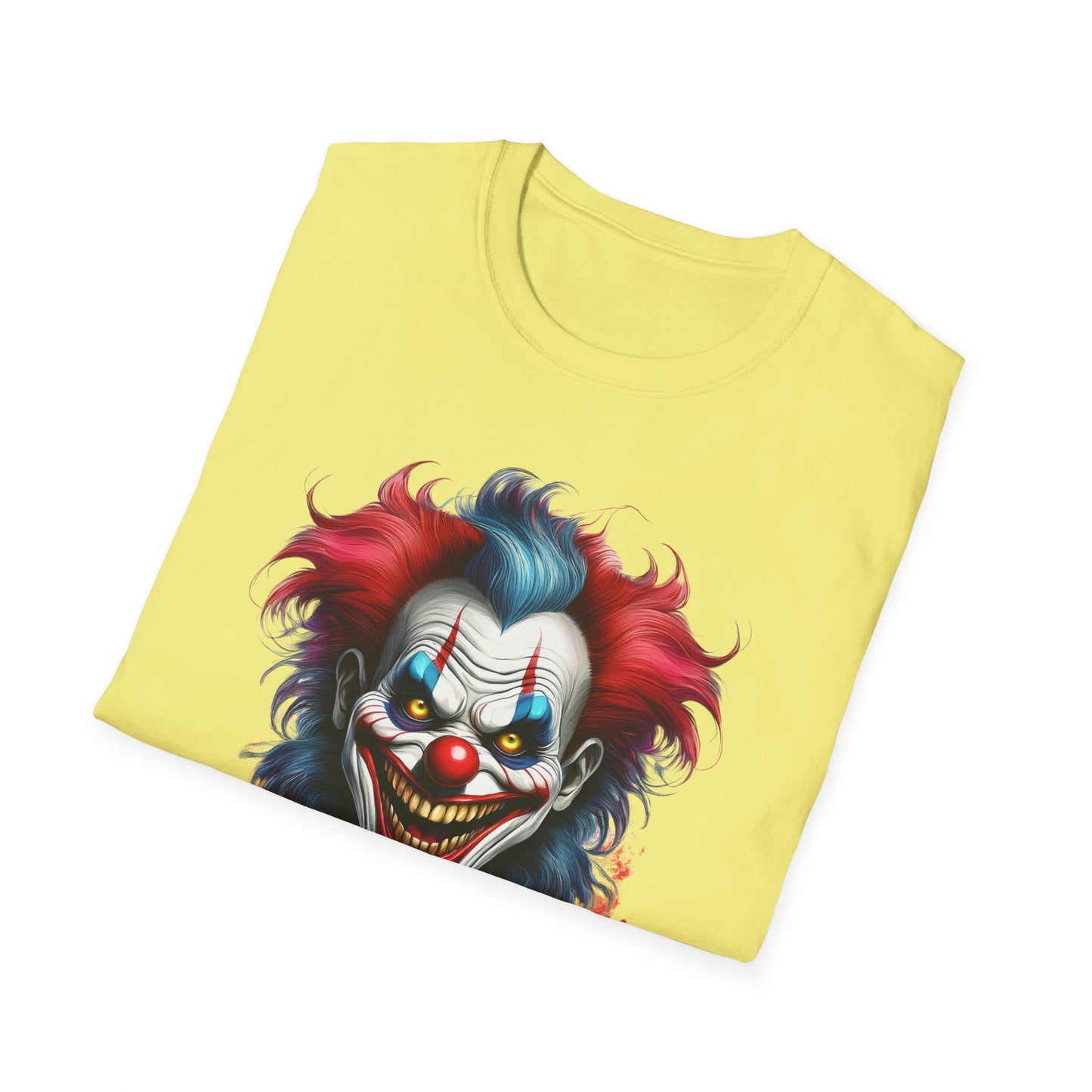 Unisex Clown Shirt Funny Man Tee Circus Theme Shirt Scary Man Shirt Softstyle Comfort