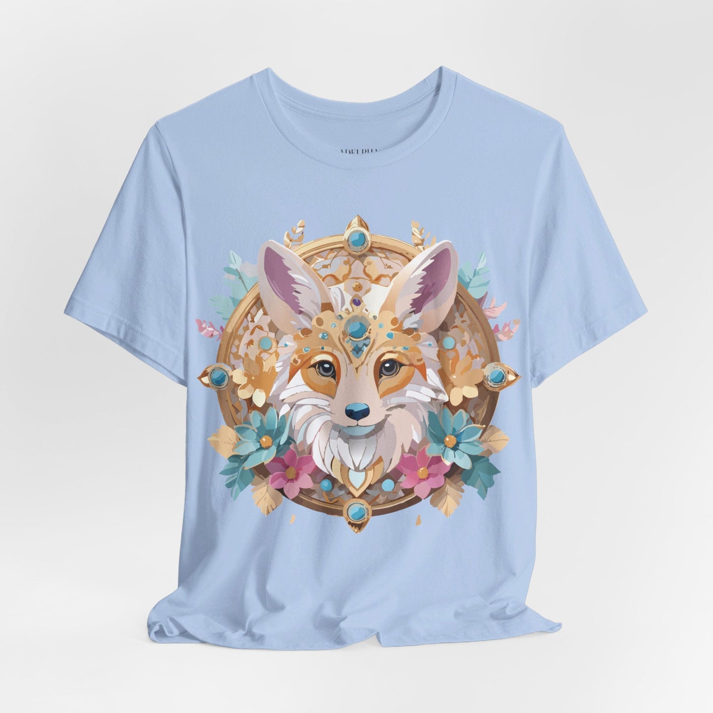 Adelpha Medallion Graphic Tee Unisex Short Sleeve Vintage Inspired Art Design Shirt