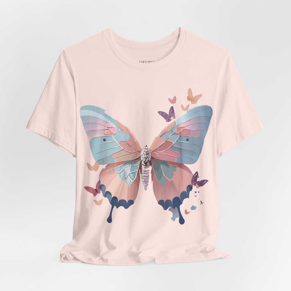 Butterfly Graphic Unisex Cotton Bella+Canvas Tee with Art Design n109