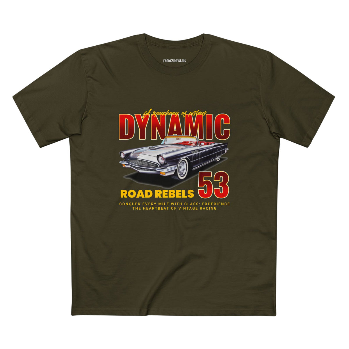 Retro Car Vintage Graphic Tee Staple Unisex 100 Cotton Tee Shirt - RC-15