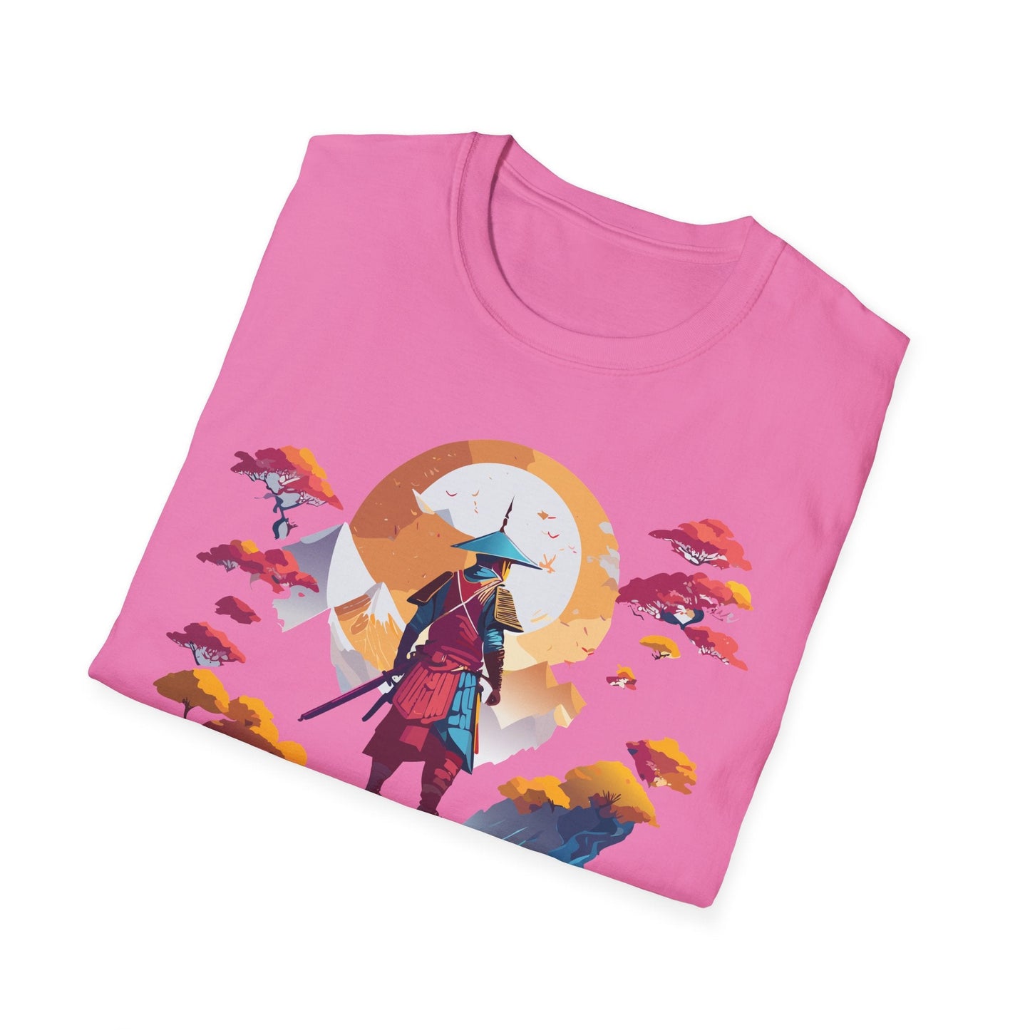 Gildan Softstyle 64000 Samurai T Shirt Unisex Cotton Tee With Samurai Design Relaxed Fit