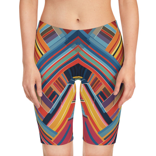 Abstract Biker Shorts