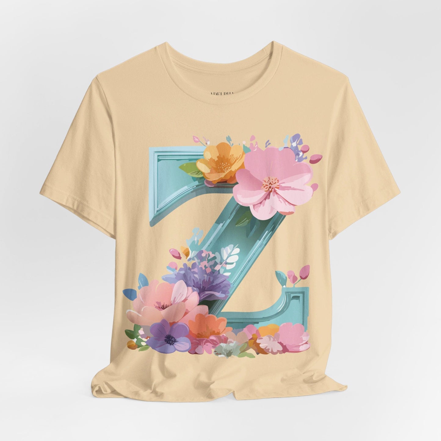 Letter Z Shirt Graphic Tee Unisex Jersey Short Sleeve Premium Vintage Inspired Artwork Adelpha