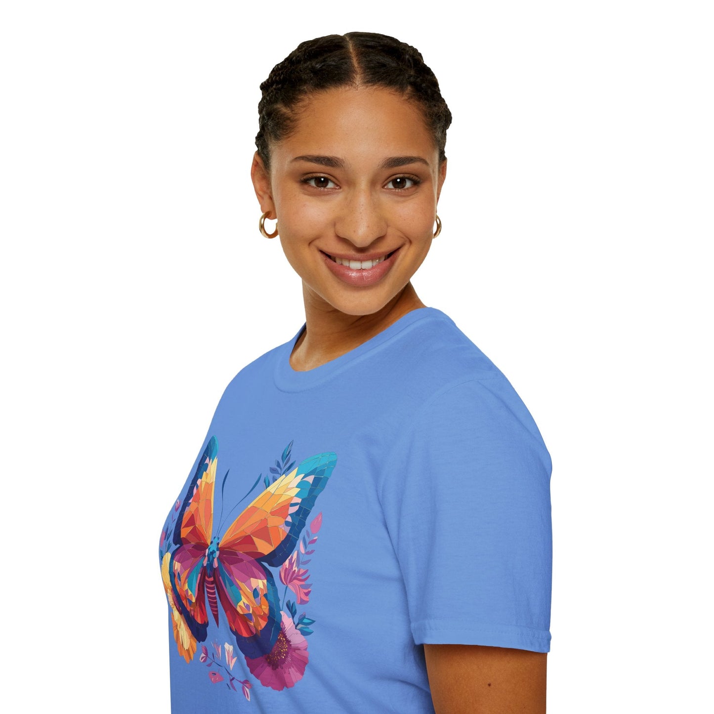 Butterfly Shirt Unisex Softstyle Short Sleeve Tee Monarch Butterfly 100 Percent Cotton