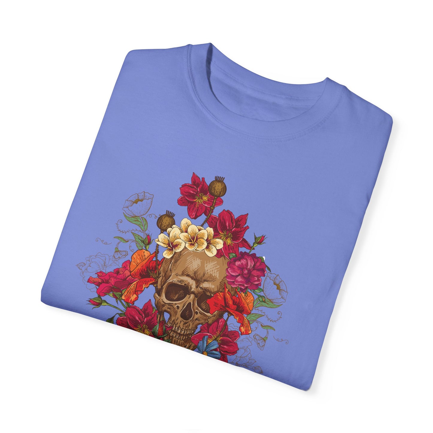 Unisex Cotton Tee Shirt with Skull