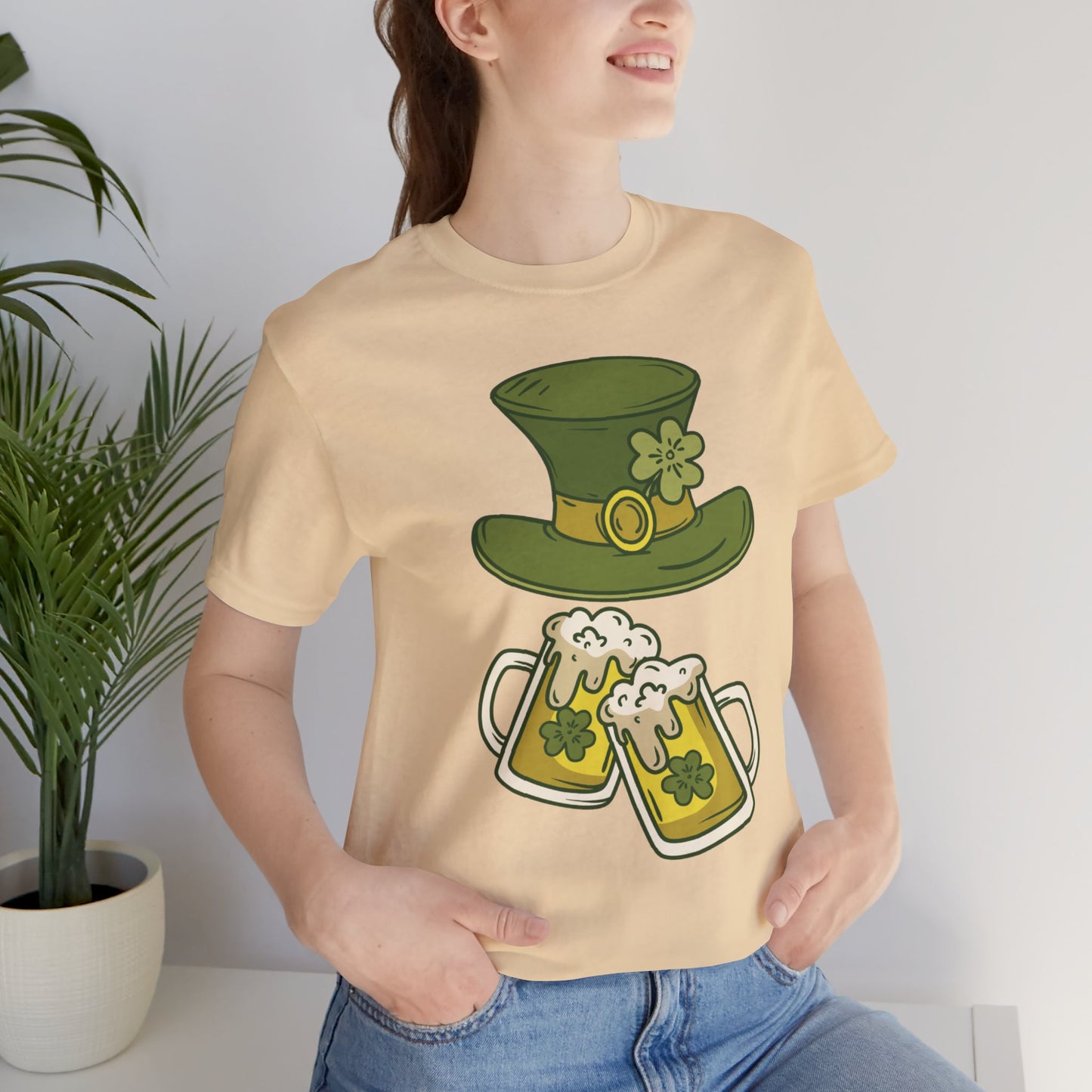 Unisex Cotton Tee Shirt with Lucky Prints