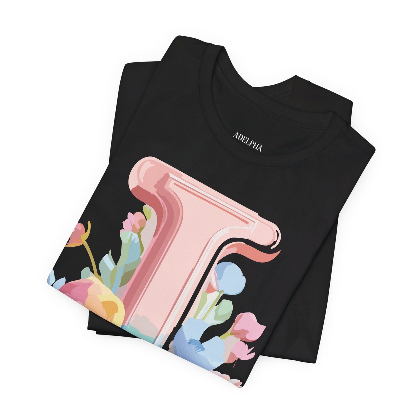 Letter I Shirt Graphic Tee Unisex Short Sleeve Adelpha Vintage Inspired Artwork Design