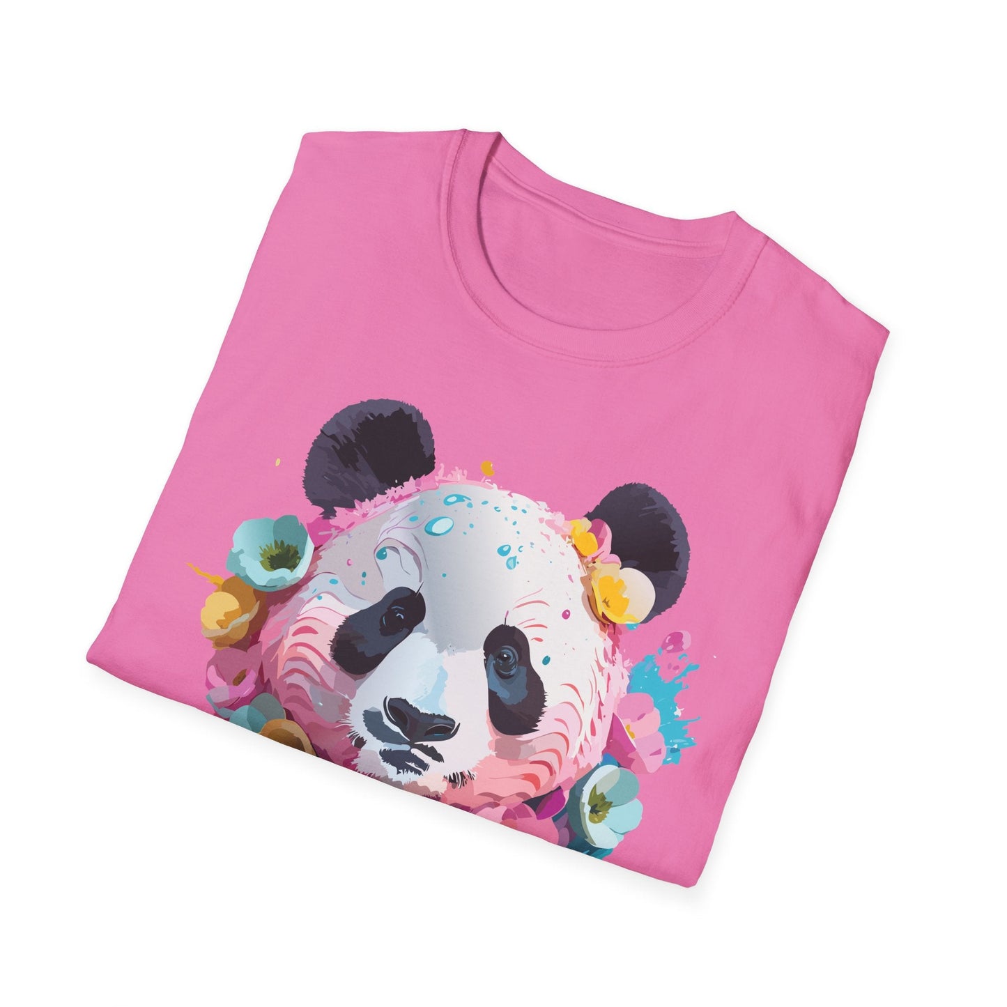 Panda Shirt Unisex T Shirt Graphic Tee Animal Print Gildan Softstyle 64000 100 Percent Cotton
