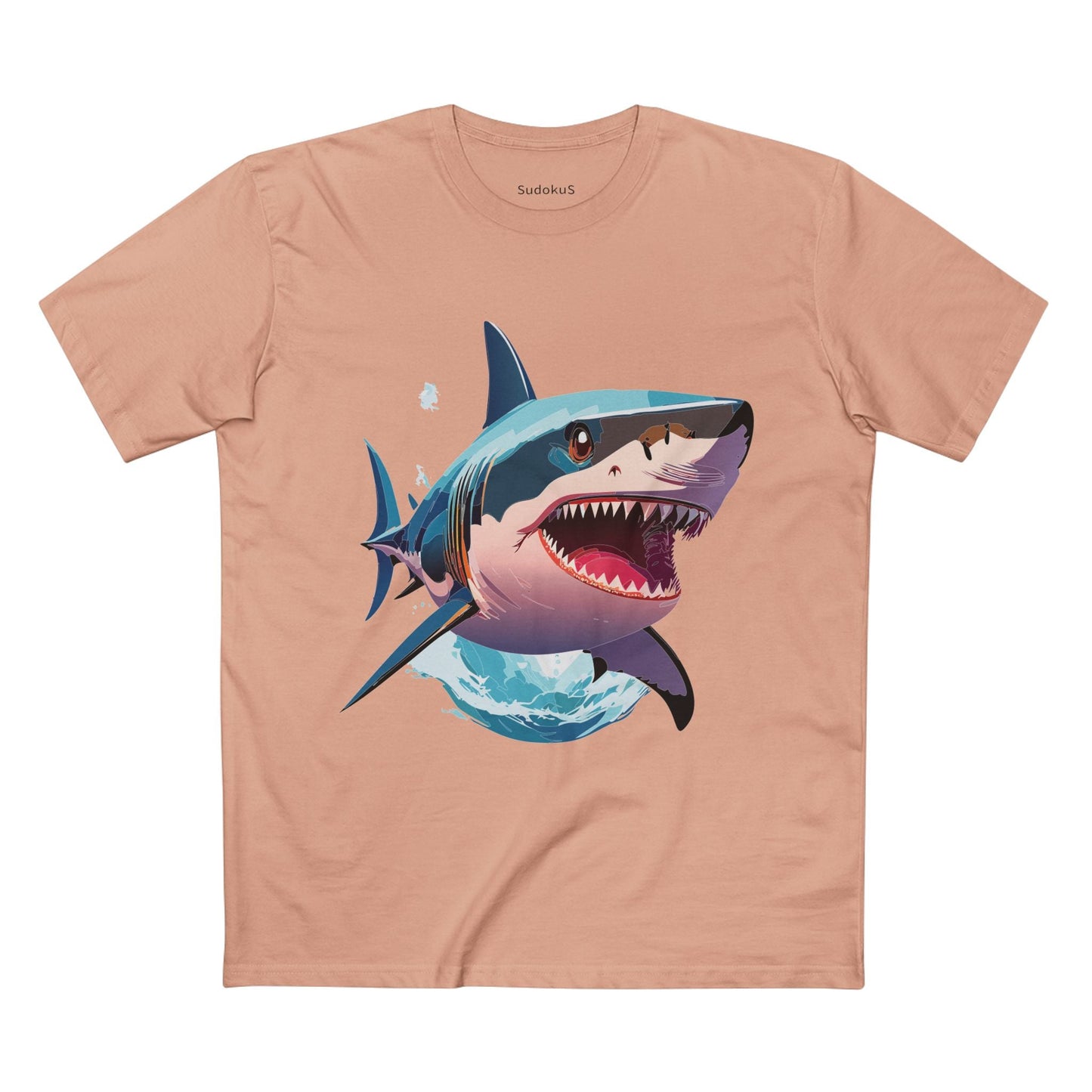 Shark Graphic Unisex 100 Cotton Staple Tee with Animal Design Artwork 11