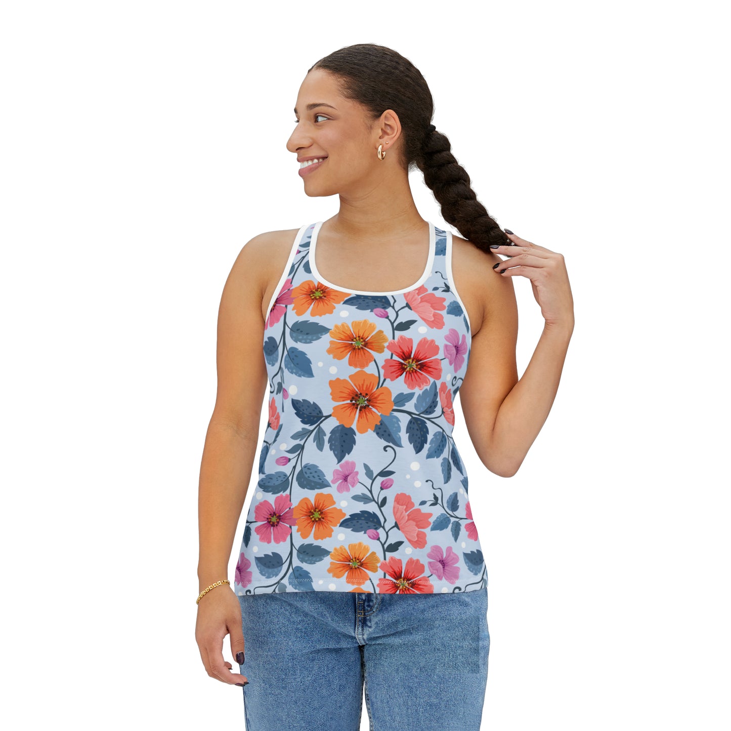 Summer Tank Top with floral prints