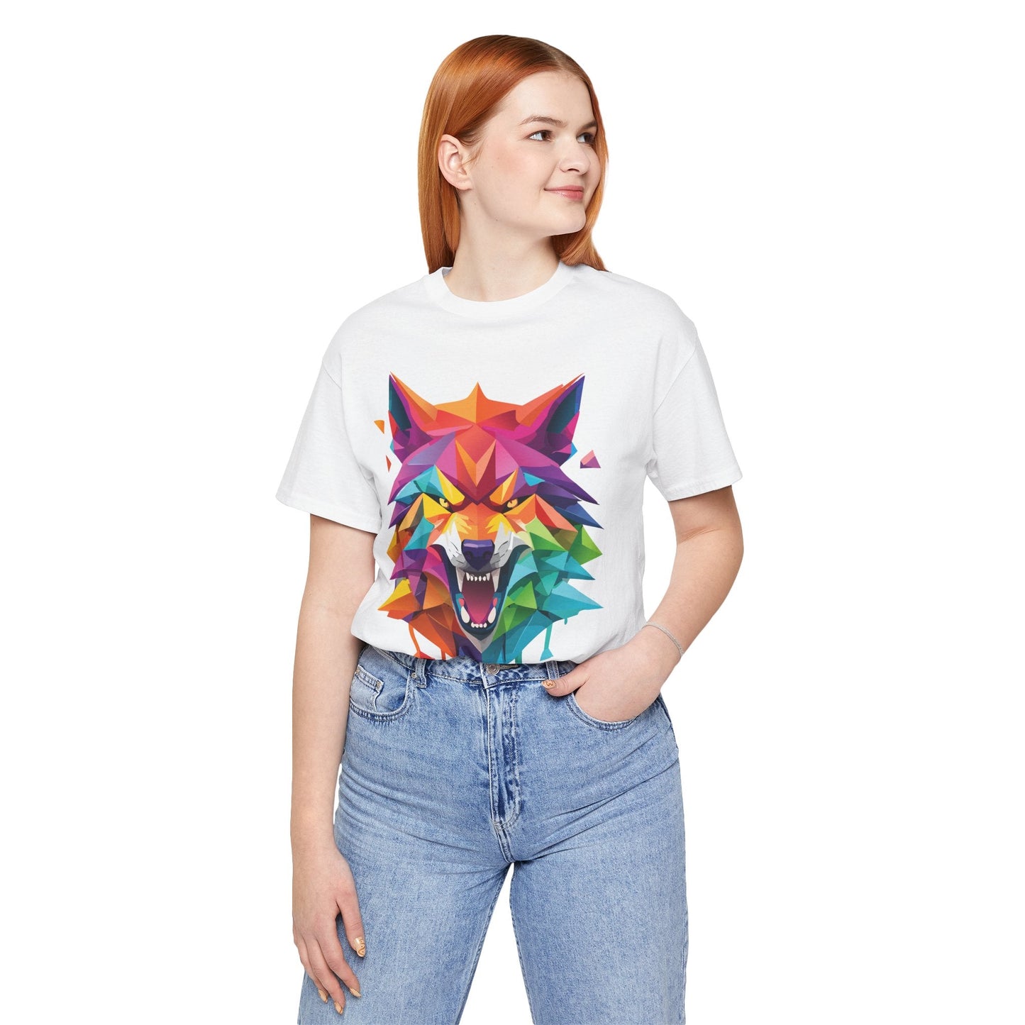 Unisex Animal Shirt With Art Design And Wild Animals Print Tee Short Sleeve Premium