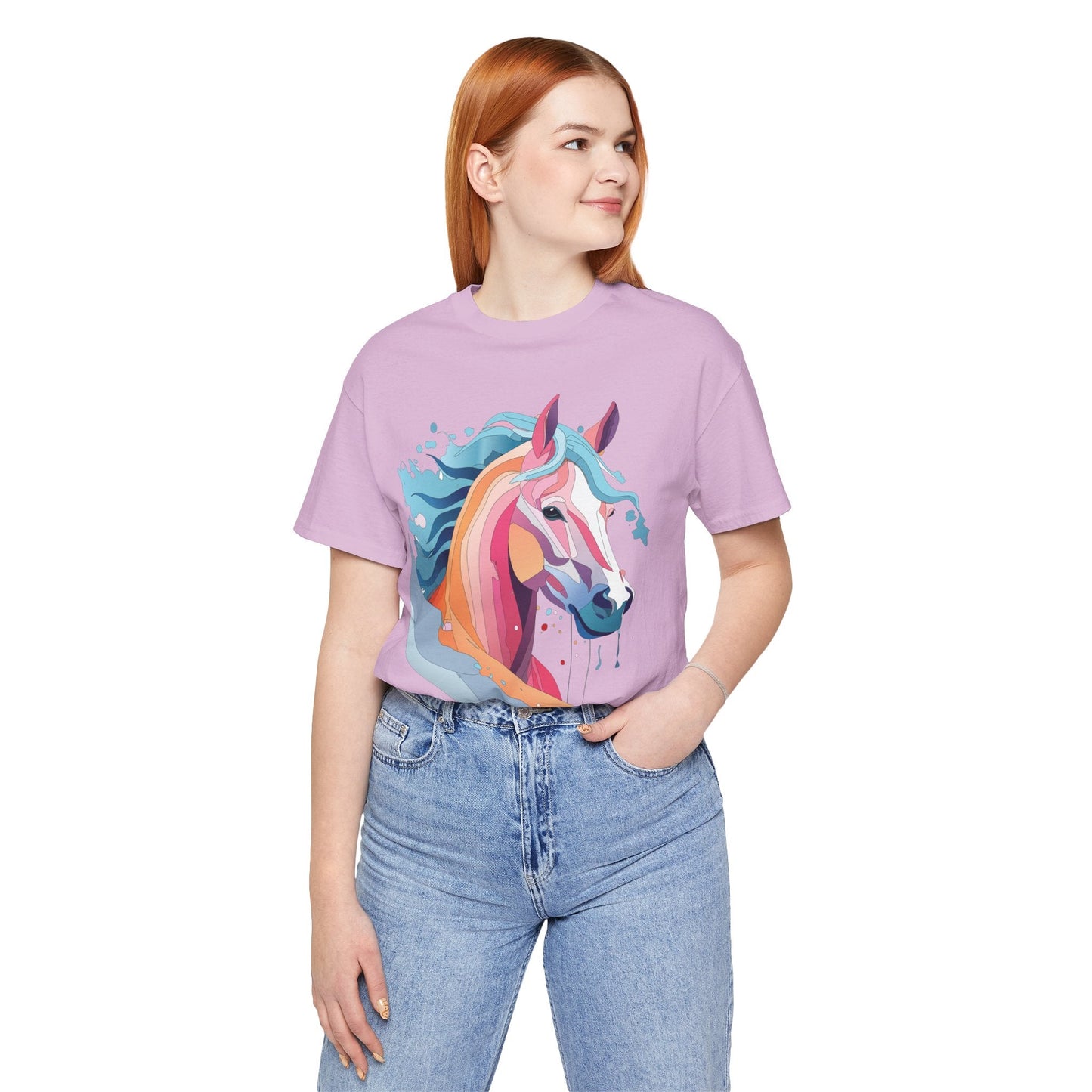 Unisex Animal Tee Shirt With Art Design Wild Animals Short Sleeve Premium Comfort Fit