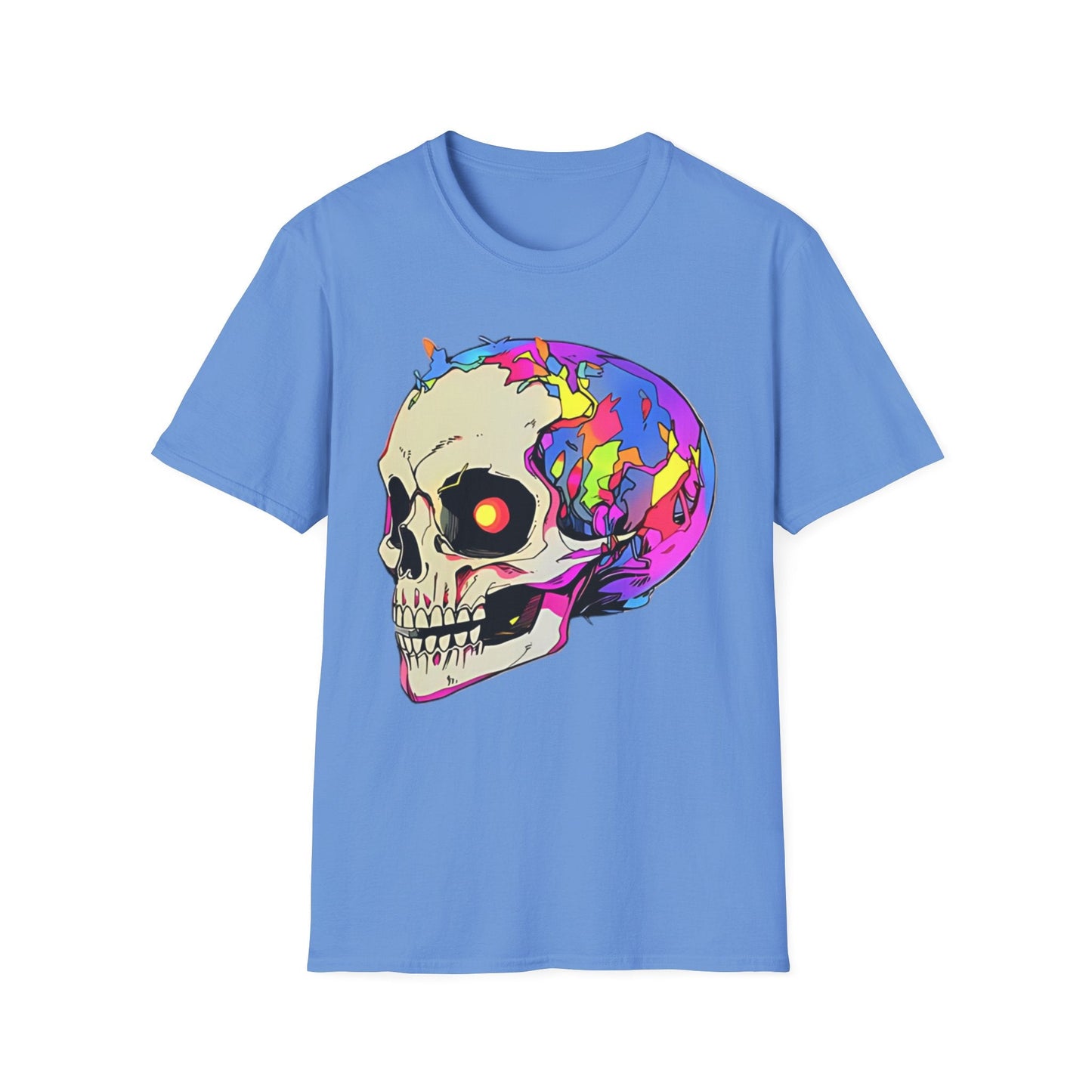 Skull Tee Shirt Unisex Skeleton Shirt Gildan Softstyle 64000 Short Sleeve Graphic Design