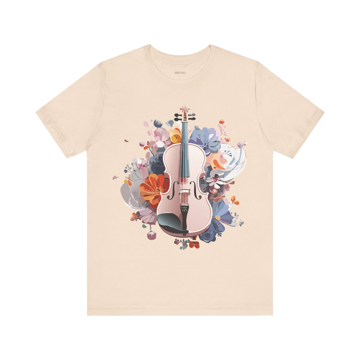 Music Graphic Unisex Cotton Bella+Canvas Tee with Art Design m136
