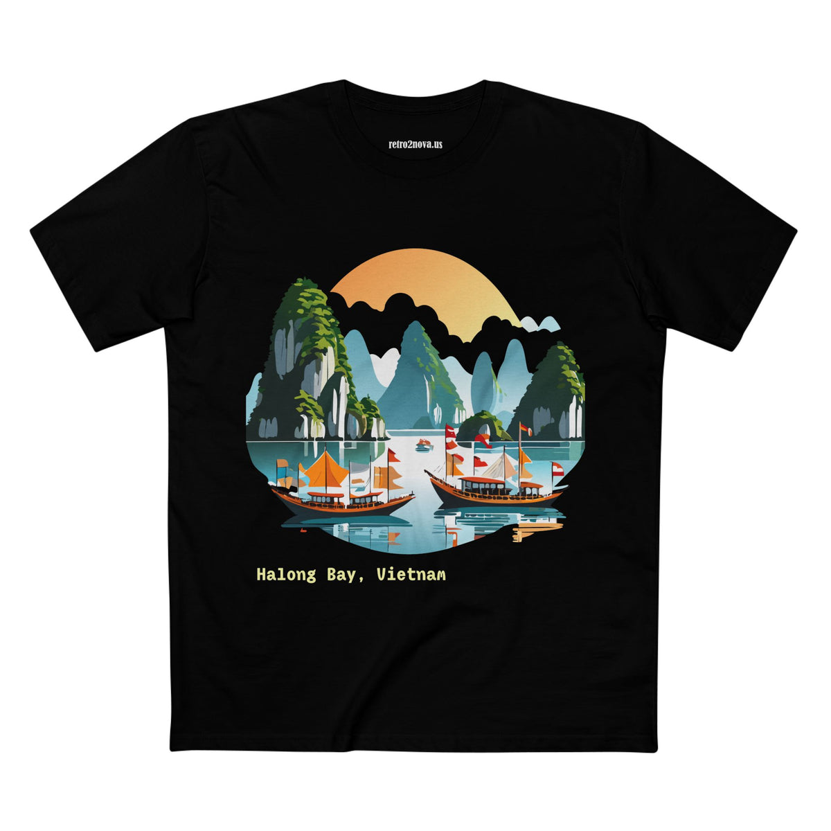 Halong Bay Vietnam landscape tee | Travel shirt, Southeast Asia souvenir