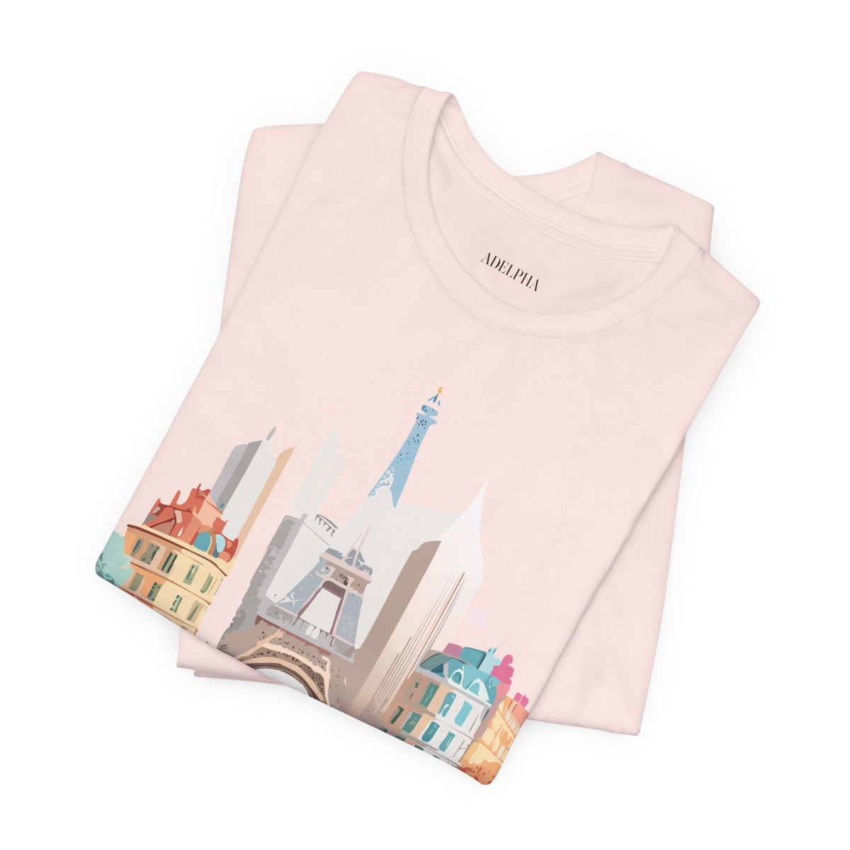 Graphic Unisex Cotton Bella+Canvas Tee Shirt with Paris