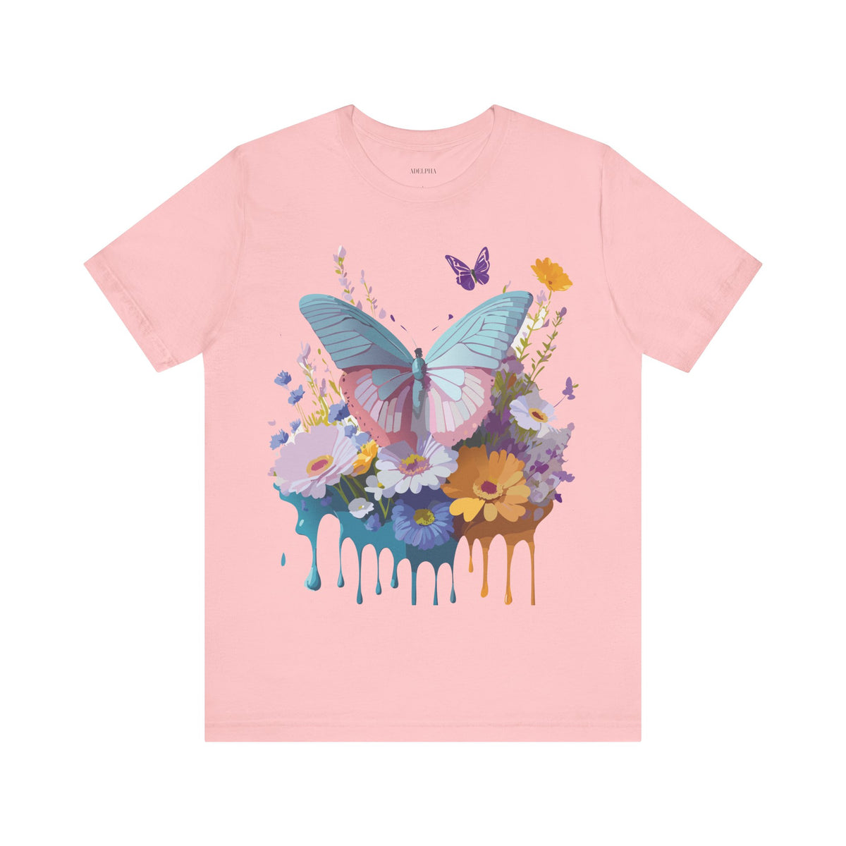 Butterfly Graphic Unisex Cotton Bella+Canvas Tee with Art Design n37