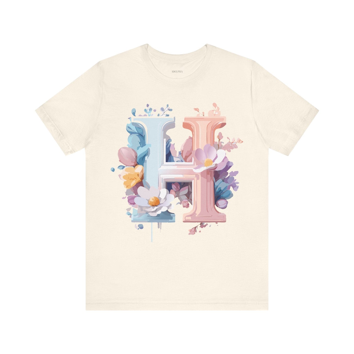 Adelpha Letter H Shirt Unisex Graphic Tee Vintage Inspired Art Design Short Sleeve