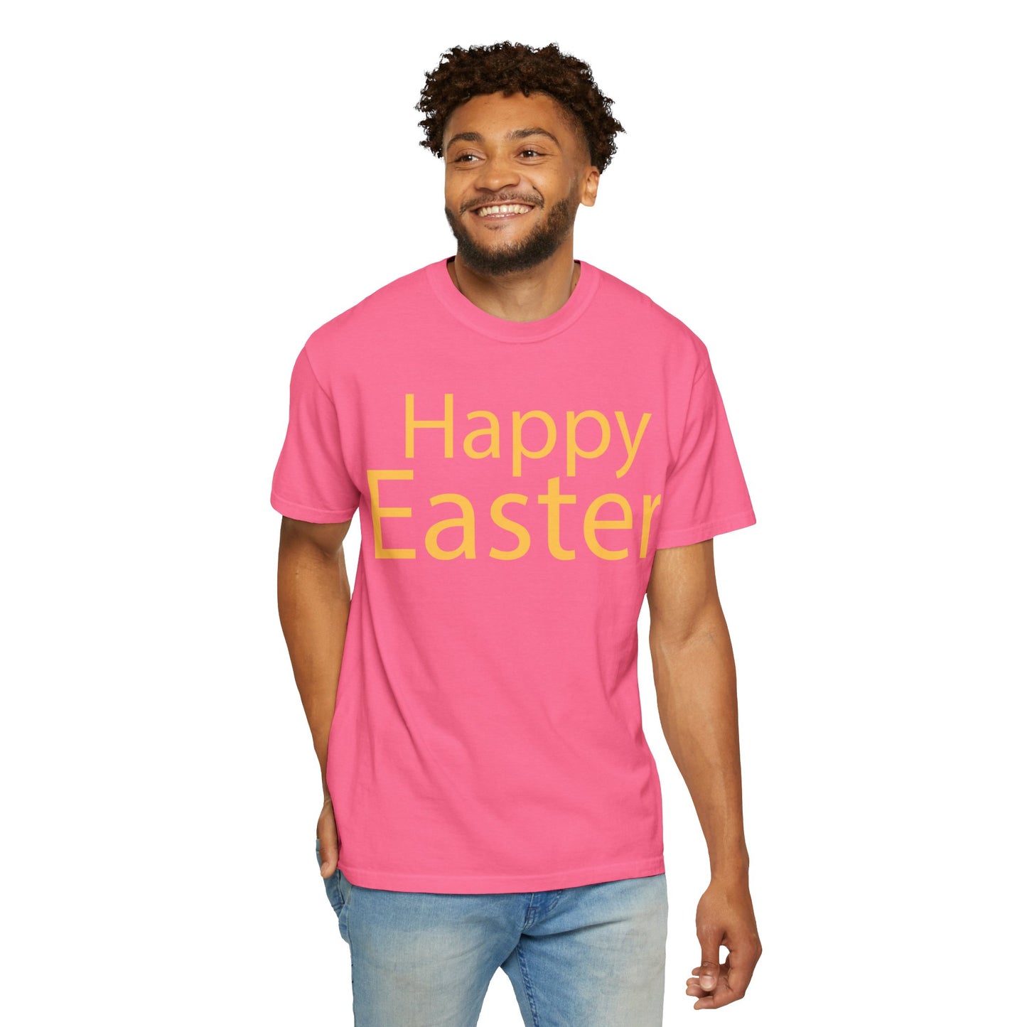 Happy Easter T-Shirt, Tee Shirt with Easter Signature, T Shirt with Easter Prints, Tee Shirt with Easter Design