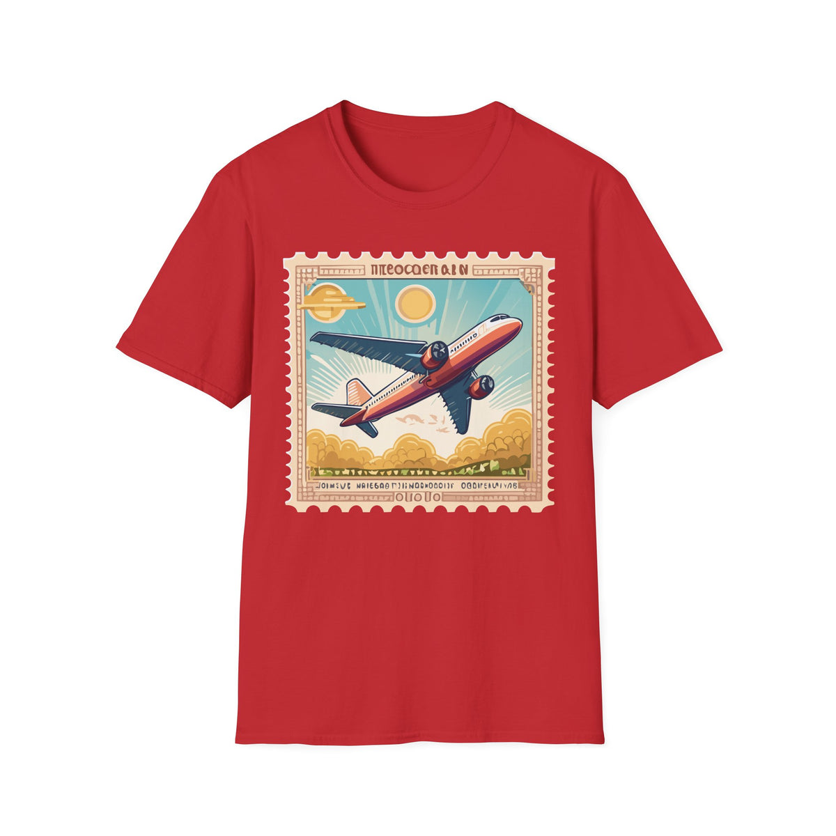 Vintage Airplane Poster T-Shirt | Retro Travel Aviation Art