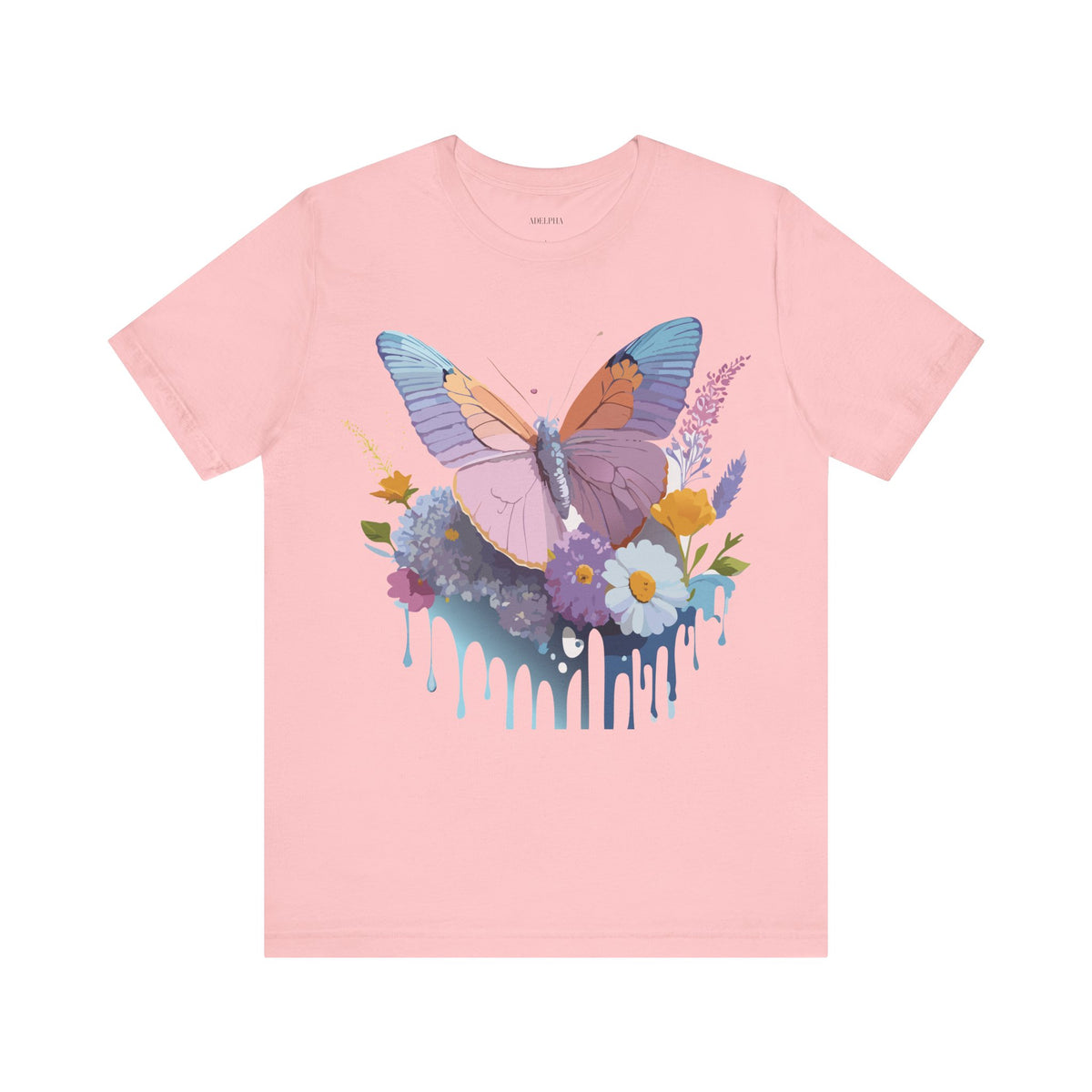 Butterfly Graphic Unisex Cotton Bella+Canvas Tee with Art Design n40