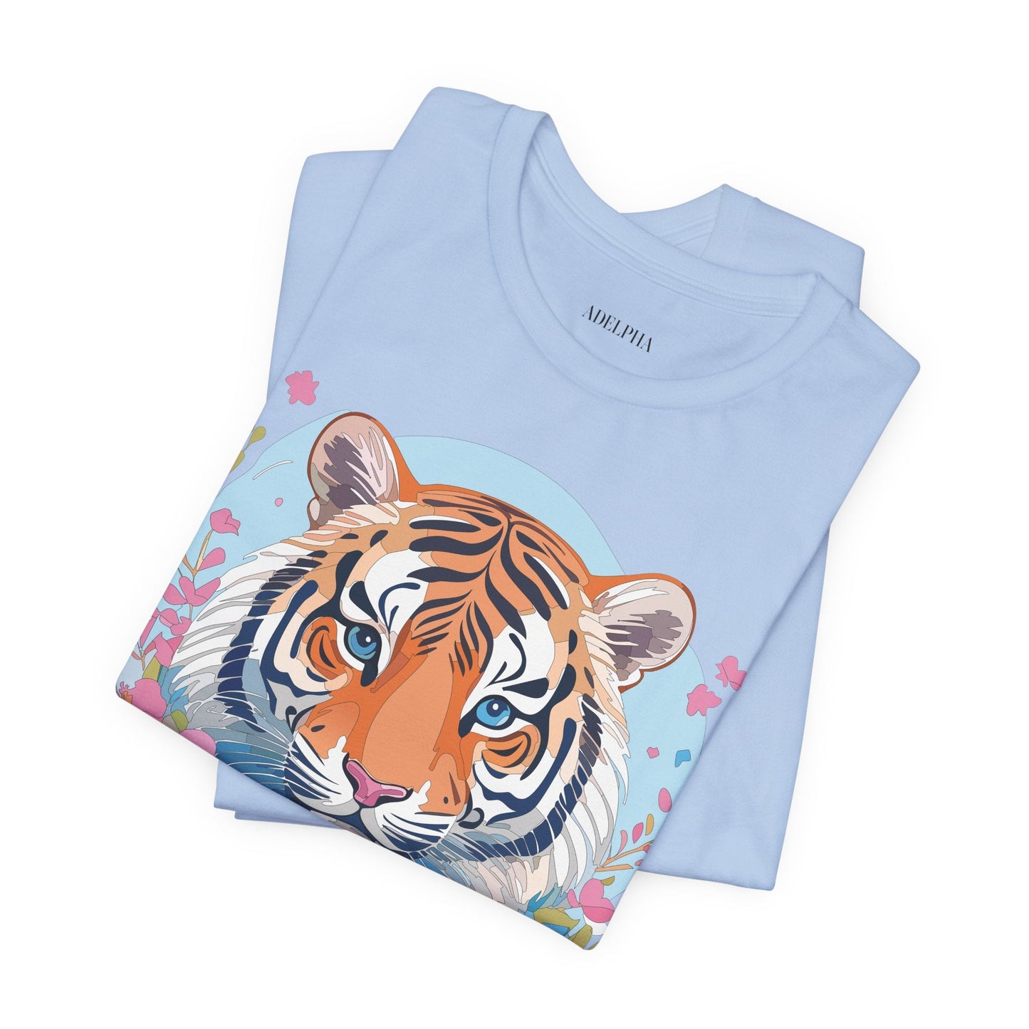 Tiger Graphic Unisex 100 Cotton Vintage Art with Animal Tee 3