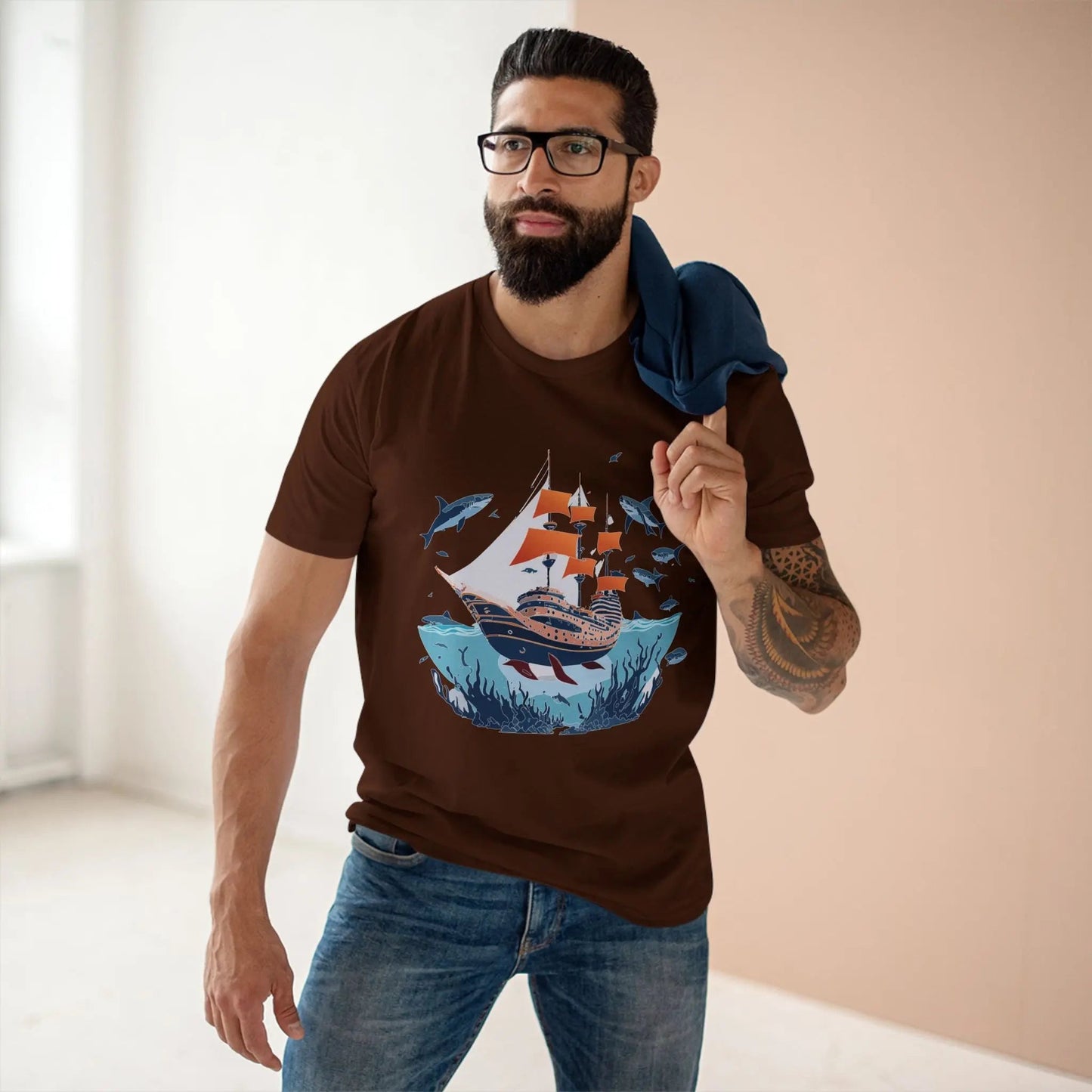 Ocean Coast Graphic Unisex 100 Cotton Staple Tee 26