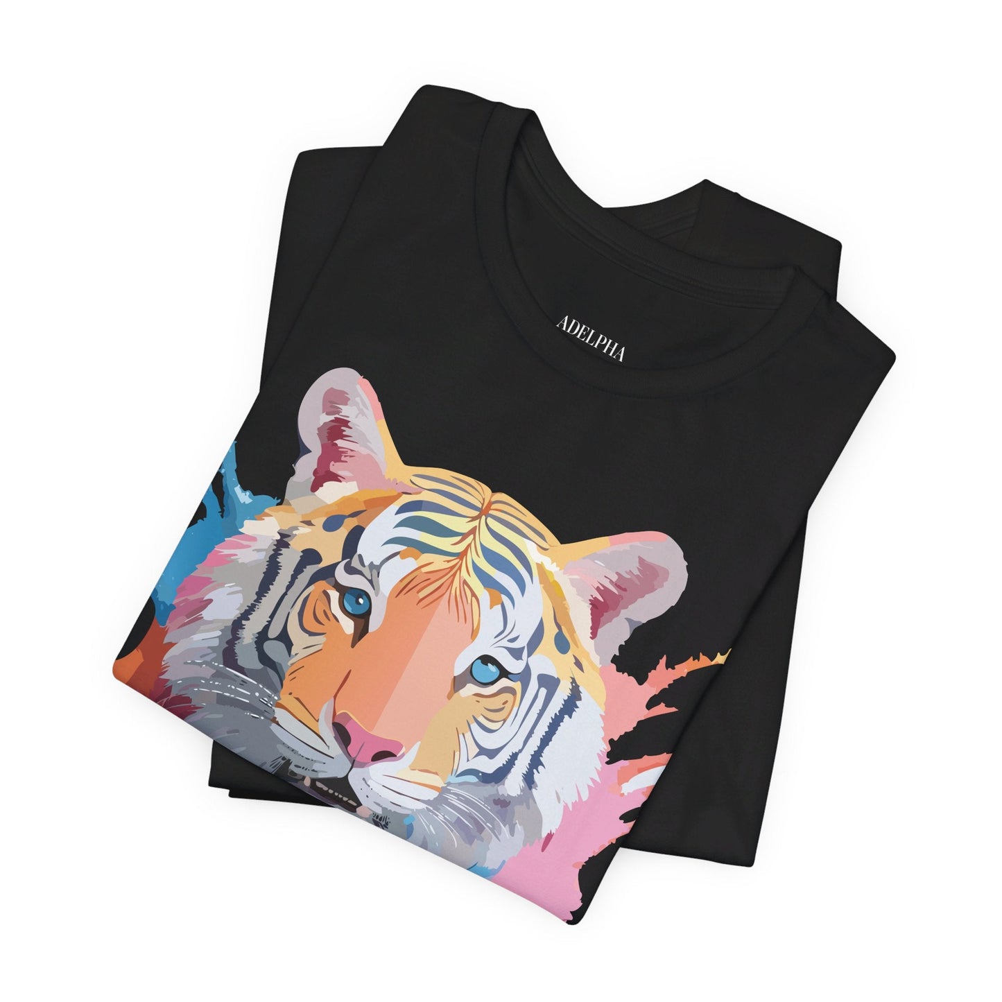 Tiger Graphic Tee By Adelpha Unisex Short Sleeve Vintage Inspired Art Shirt Premium Quality