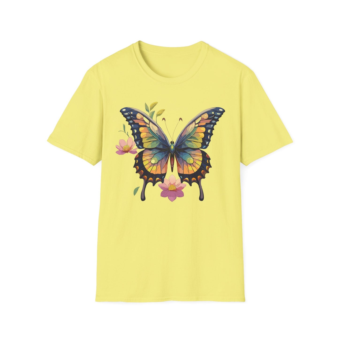 Butterfly Shirt Unisex Monarch Butterfly T Shirt Softstyle Cotton Tee One Hundred Percent Ring Spun