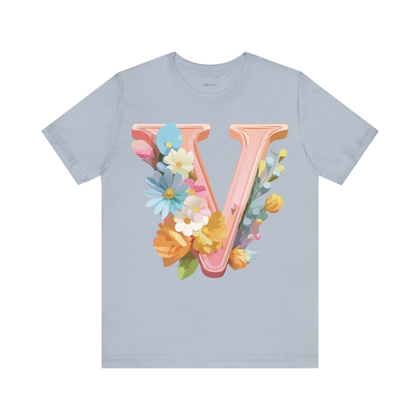 Letter V Shirt Unisex Graphic Tee With Vintage Inspired Artwork From Adelpha Official Edition