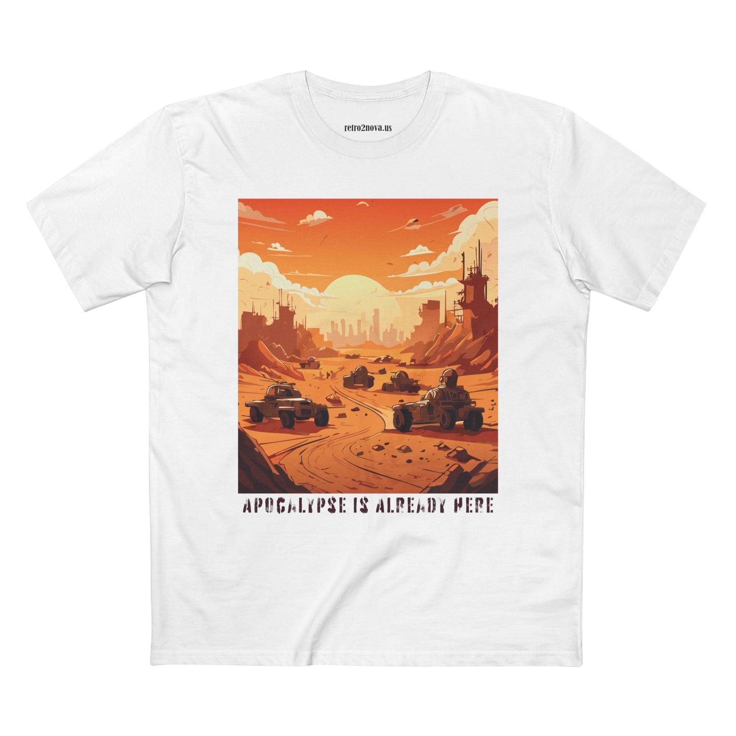 Retro2Nova Cataclysm Doomsday Unisex Premium Cotton Tee With Original Art Design