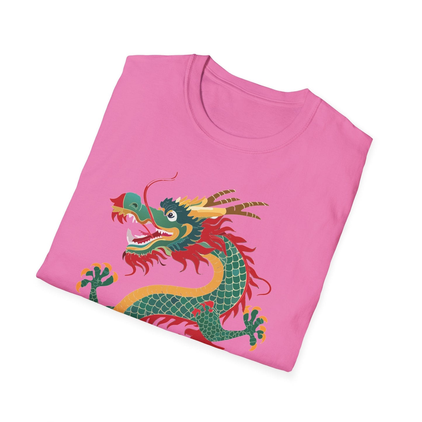 Dragon Graphic Unisex Cotton Softstyle Art Design Tee With Animals 3