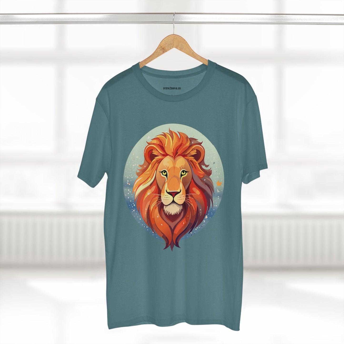 Lion Art Shirt Unisex Premium Cotton Tee With Original Art Design From Retro2Nova Art Collection Worldwide