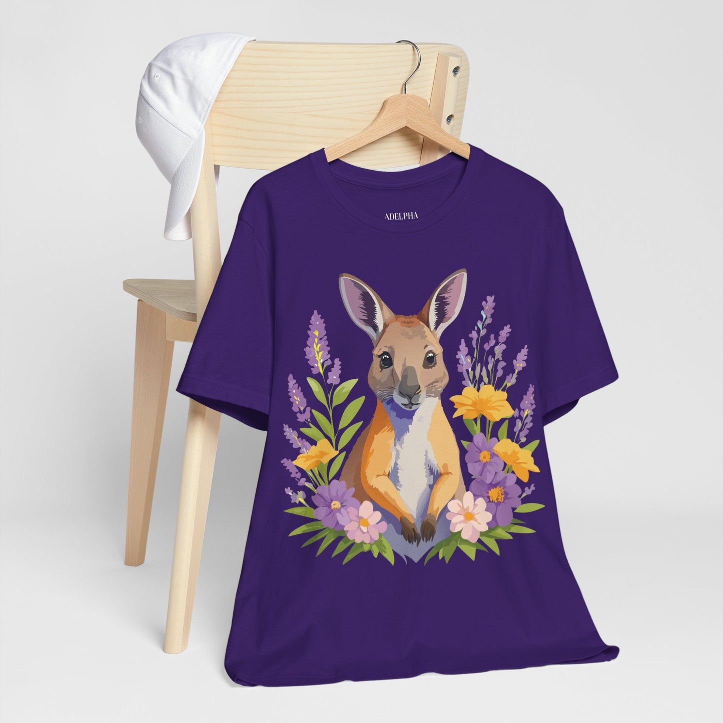 Kangaroo Graphic Unisex 100 Cotton Vintage Animal Artwork Tee 1