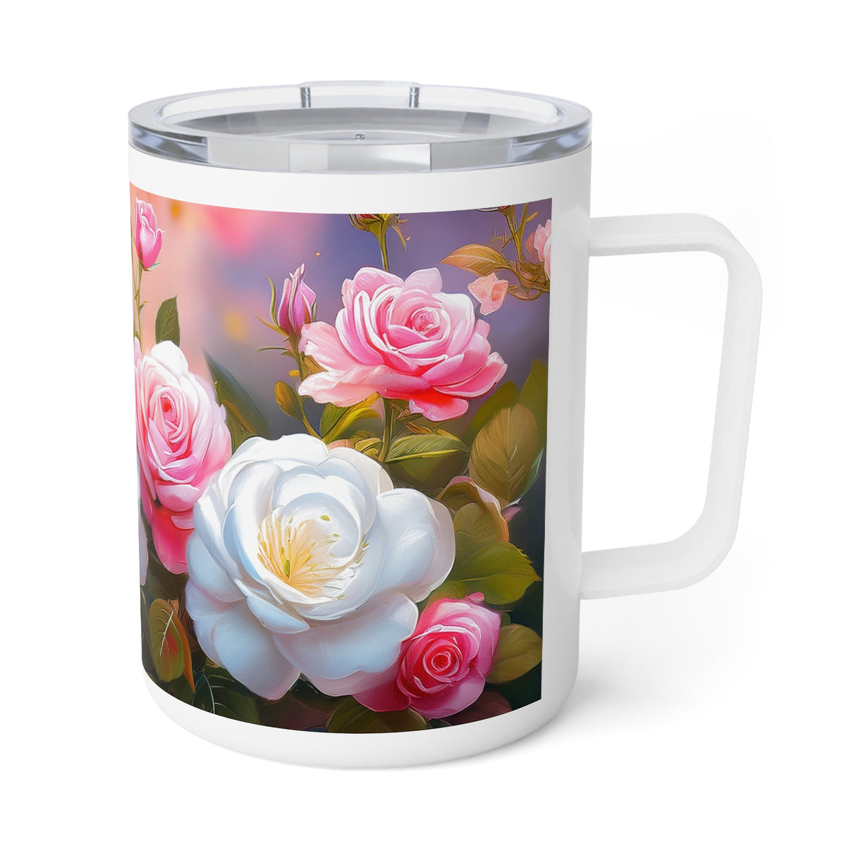 17 Art Design Insulated Coffee Mug Clear Lid 10oz Insulated Coffee Mug 10oz