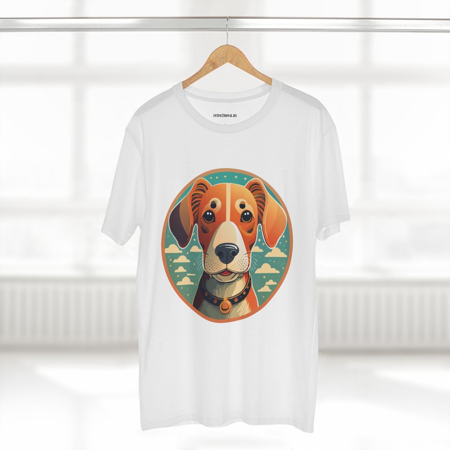 Dog Animal Art Shirt For Unisex Premium Cotton Tee By Retro2Nova With Original Art Design Built For Everyday Comfort