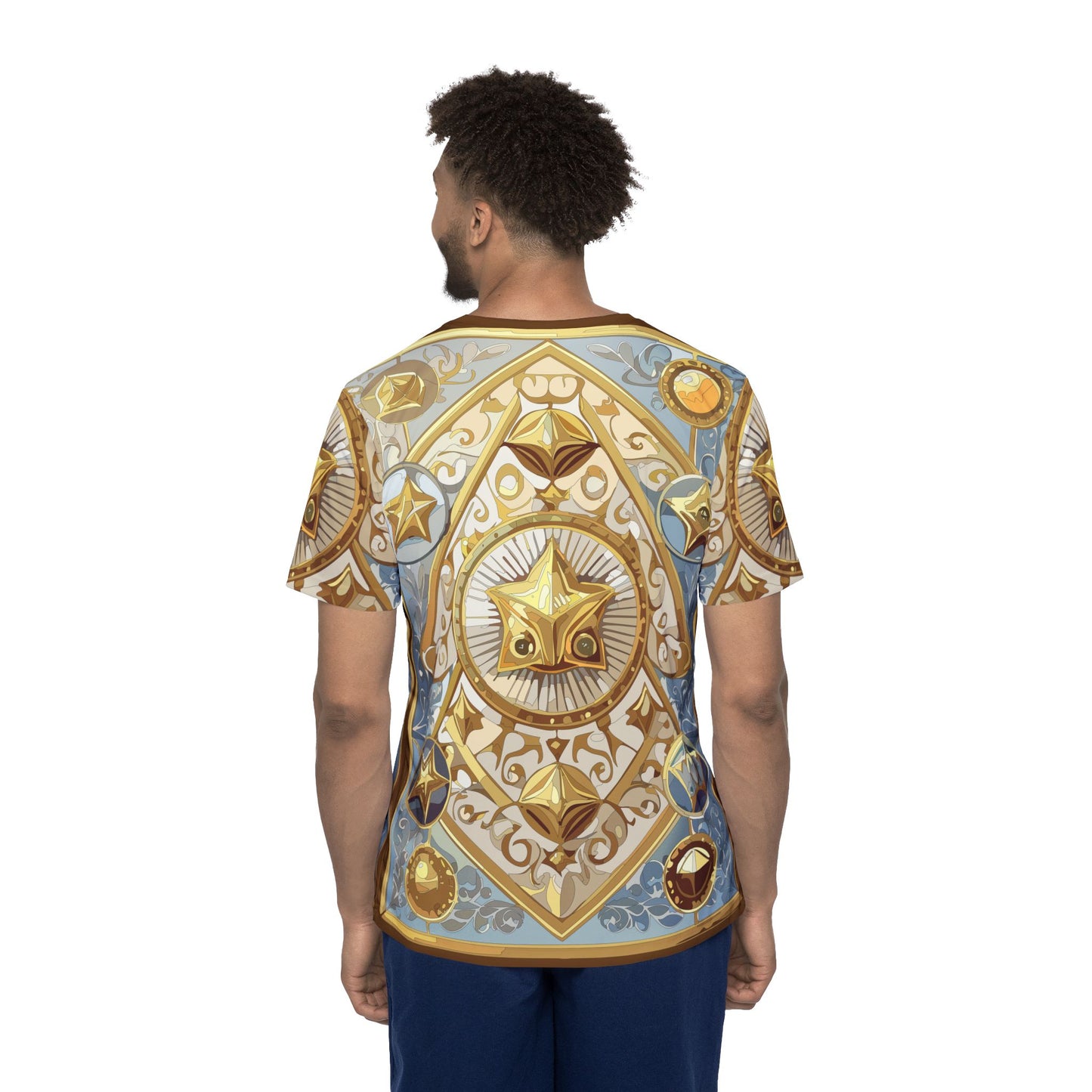 Unisex Poly T-Shirt with Abstract Graphic Design Print