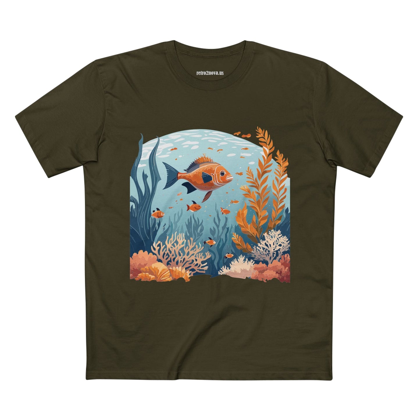 Ocean Shirt Ocean Pacific Premium Cotton Tee With Original Art Design From Retro2Nova Art Collection