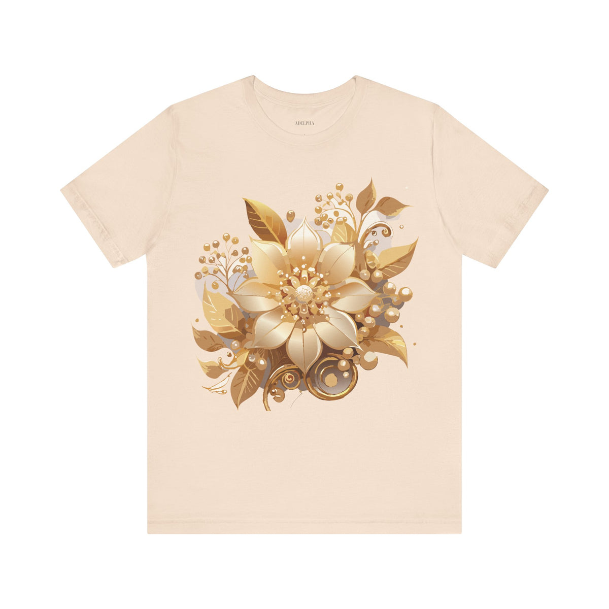 Jewelry Graphic Unisex Cotton Bella+Canvas Tee with Gemstones Art Design m24