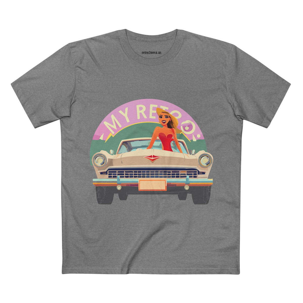 Retro Car Vintage Graphic Tee Staple Unisex 100 Cotton Tee Shirt - RC-27