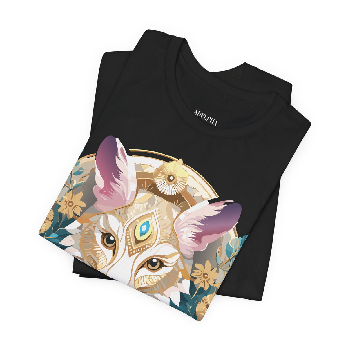 Medallion Graphic Unisex Cotton Bella+Canvas Tee with Art Design d72