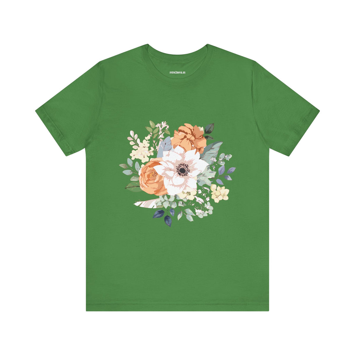 Floral Graphic Unisex Cotton Bella+Canvas Tee with Flowers Design ab9