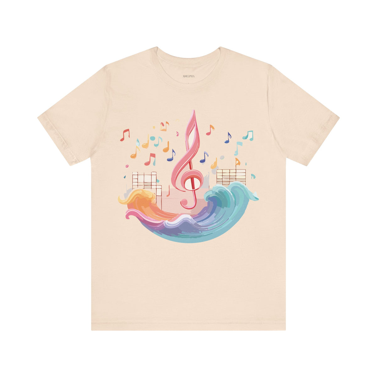 Music Graphic Unisex Cotton Bella+Canvas Tee with Art Design n185