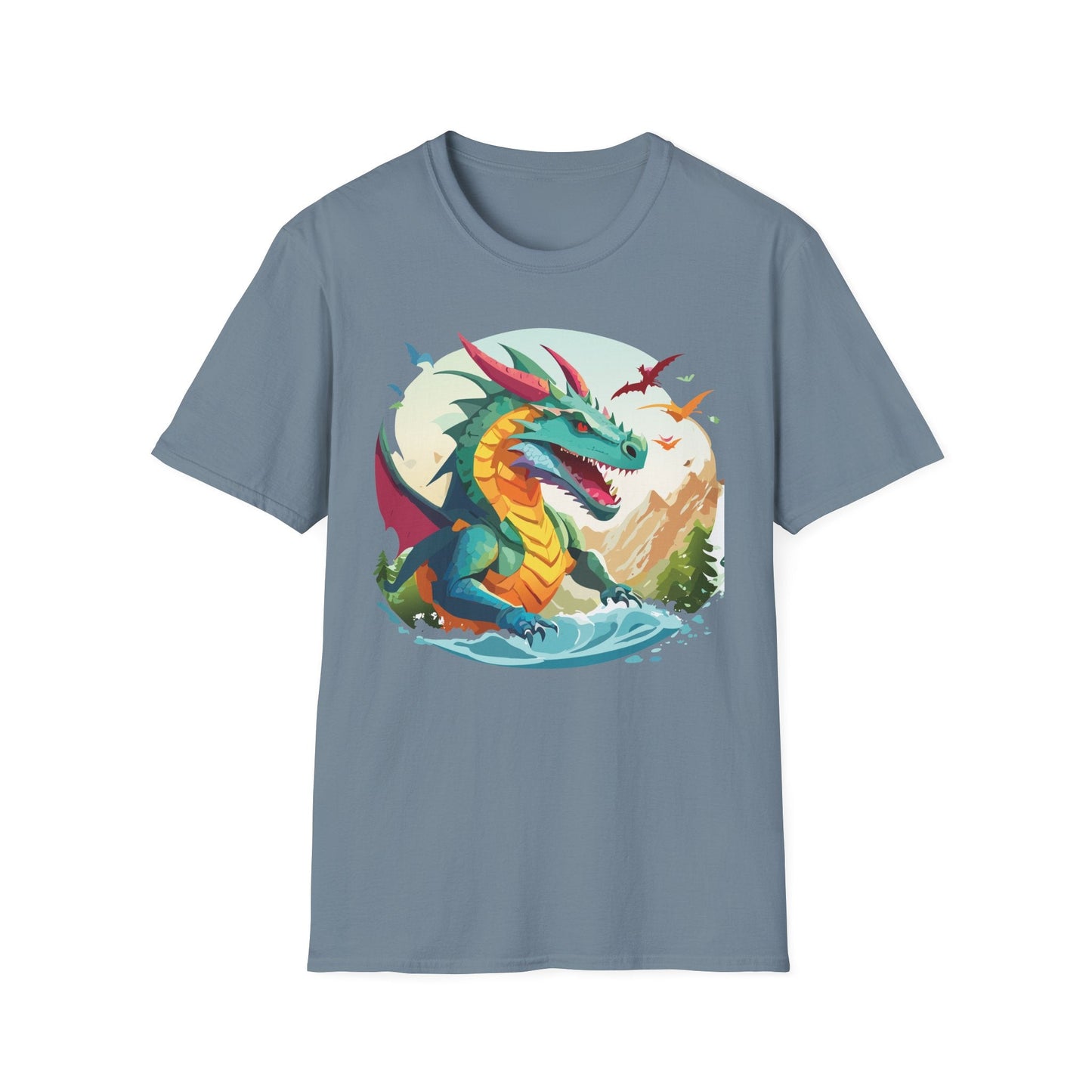 Dragon T Shirt Unisex Animal Tee Softstyle 64000 Premium 100 Percent Ring Spun Cotton