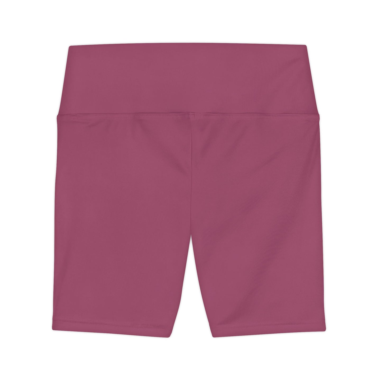 Rosewood Rose Women's Workout Shorts — Solid High-Waist Biker Shorts for Exercise & Everyday Wear