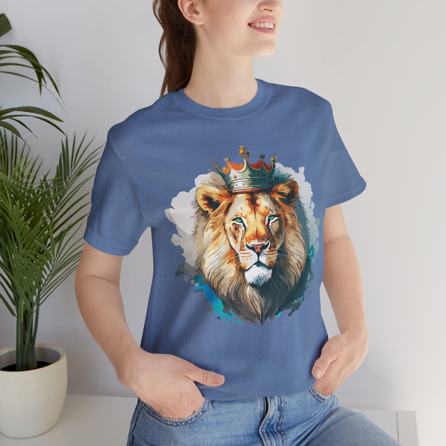 Lion Shirt, Animal Shirt, T-Shirt with Lion, Art Design Tee, Animal Tees, Safari T-Shirt, Crown Tee 13