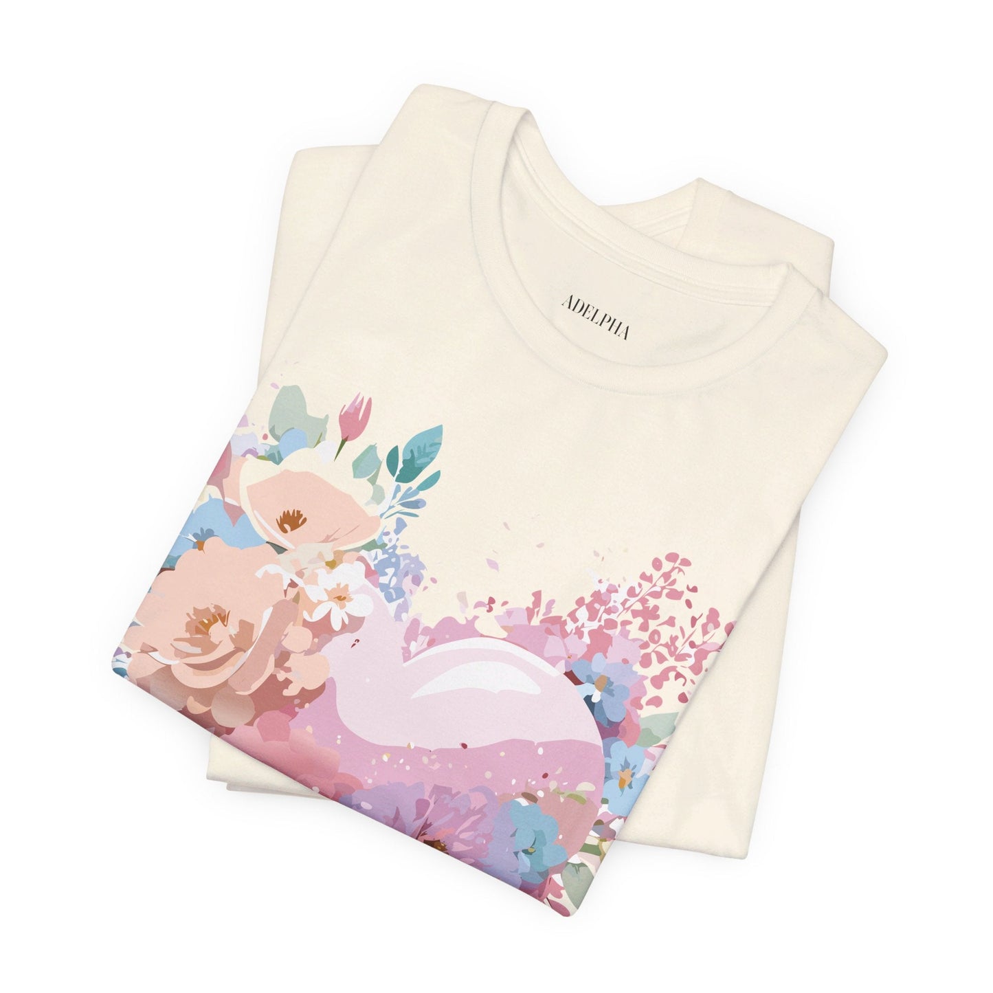Valentine Day Graphic Unisex 100 Cotton Vintage Artwork with Love and Flower Design Tee 29