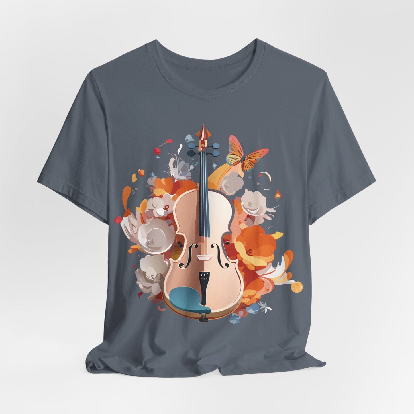 Music Graphic Unisex 100 Cotton Vintage Art with Musical Elements Tee 8