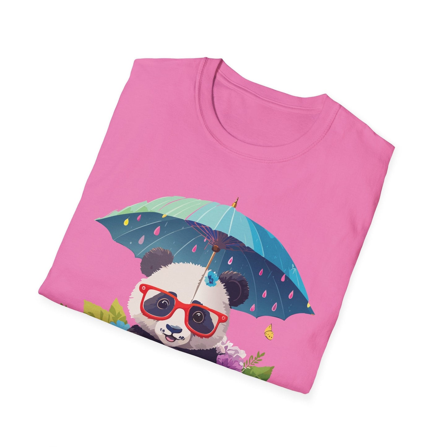 Panda Shirt Unisex Tee 100 Percent Ring Spun Cotton Softstyle Gildan 64000 Animal Print
